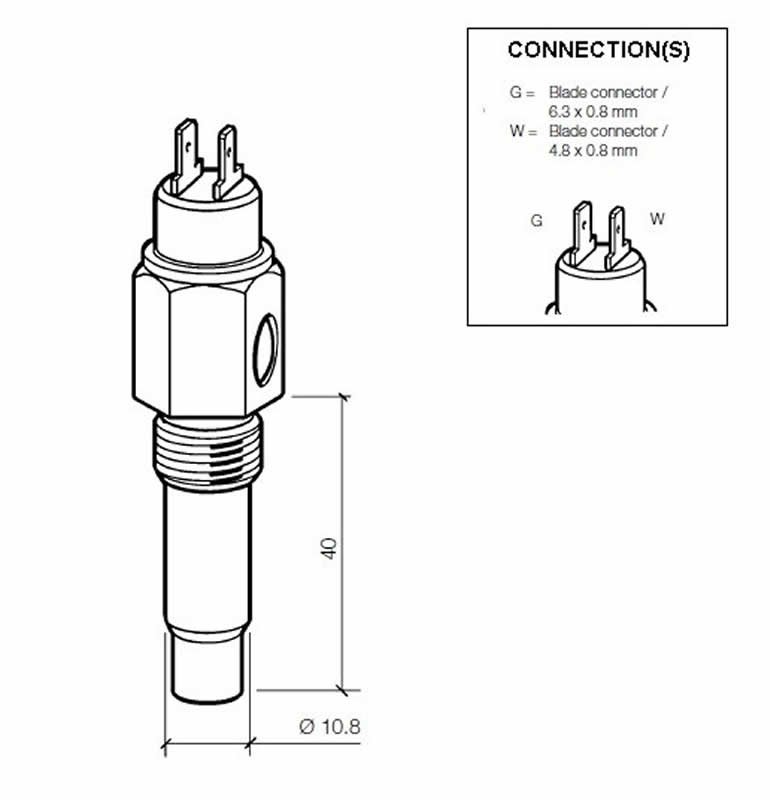 Continental VDO Oil temperature sender 150°C